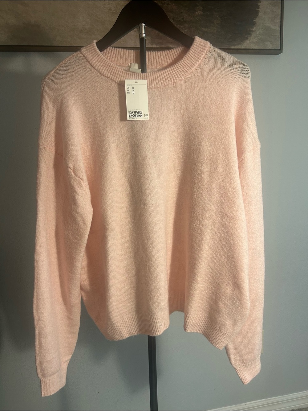 H&M Light Pink Crewneck Sweater